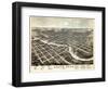 1874, South Bend Bird's Eye View, Indiana, United States-null-Framed Giclee Print