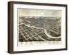 1874, South Bend Bird's Eye View, Indiana, United States-null-Framed Giclee Print
