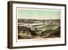 1874, St. Paul 1874 Bird's Eye View, Minnesota, United States-null-Framed Giclee Print