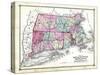 1874, State Map - Connecticut Massachusetts Rhode Island, Connecticut, United States-null-Stretched Canvas