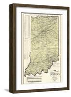 1874, State Map, Indiana, United States-null-Framed Giclee Print