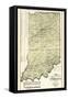 1874, State Map, Indiana, United States-null-Framed Stretched Canvas