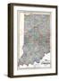 1874, State Map, Indiana, United States-null-Framed Giclee Print