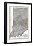 1874, State Map, Indiana, United States-null-Framed Giclee Print