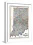 1874, State Map, Indiana, United States-null-Framed Giclee Print