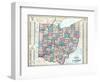 1874, State Map, Ohio, United States-null-Framed Giclee Print