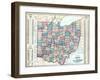 1874, State Map, Ohio, United States-null-Framed Giclee Print