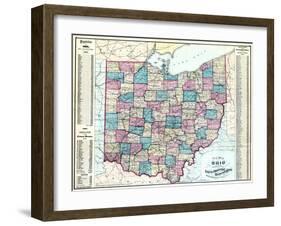 1874, State Map, Ohio, United States-null-Framed Giclee Print