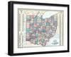 1874, State Map, Ohio, United States-null-Framed Giclee Print