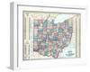 1874, State Map, Ohio, United States-null-Framed Giclee Print