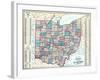 1874, State Map, Ohio, United States-null-Framed Giclee Print