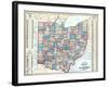 1874, State Map, Ohio, United States-null-Framed Giclee Print