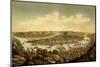 1874 View of Pittsburgh, Pennsylvania at the Confluence of the Monongahela and Allegheny Rivers-null-Mounted Photo