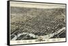 1874, Wilmington Bird's Eye View, Delaware, United States-null-Framed Stretched Canvas