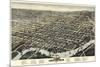 1874, Wilmington Bird's Eye View, Delaware, United States-null-Mounted Giclee Print
