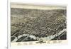 1874, Wilmington Bird's Eye View, Delaware, United States-null-Framed Giclee Print