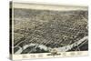1874, Wilmington Bird's Eye View, Delaware, United States-null-Stretched Canvas