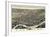 1874, Wilmington Bird's Eye View, Delaware, United States-null-Framed Giclee Print