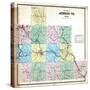 1875, Athens County Outline Map, Ohio, United States-null-Stretched Canvas