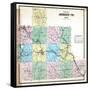 1875, Athens County Outline Map, Ohio, United States-null-Framed Stretched Canvas