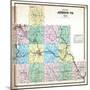 1875, Athens County Outline Map, Ohio, United States-null-Mounted Giclee Print