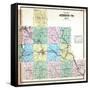 1875, Athens County Outline Map, Ohio, United States-null-Framed Stretched Canvas