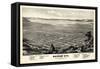 1875, Brigham City Bird's Eye View, Utah, United States-null-Framed Stretched Canvas