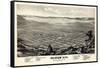 1875, Brigham City Bird's Eye View, Utah, United States-null-Framed Stretched Canvas