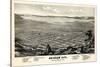 1875, Brigham City Bird's Eye View, Utah, United States-null-Stretched Canvas