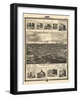 1875, Chariton Bird's Eye View, Iowa, United States-null-Framed Giclee Print