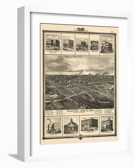 1875, Chariton Bird's Eye View, Iowa, United States-null-Framed Giclee Print