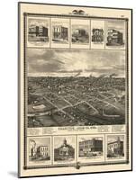 1875, Chariton Bird's Eye View, Iowa, United States-null-Mounted Giclee Print