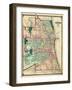 1875, Chicago City Map, Illinois, United States-null-Framed Giclee Print