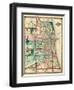 1875, Chicago City Map, Illinois, United States-null-Framed Giclee Print