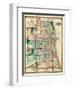 1875, Chicago City Map, Illinois, United States-null-Framed Giclee Print