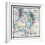 1875, Colorado, Utah, New Mexico and Arizona States Map, United States-null-Framed Giclee Print