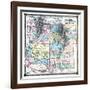 1875, Colorado, Utah, New Mexico and Arizona States Map, United States-null-Framed Giclee Print