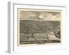 1875, Davenport Bird's Eye View, Iowa, United States-null-Framed Giclee Print