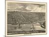 1875, Davenport Bird's Eye View, Iowa, United States-null-Mounted Giclee Print