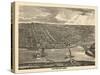 1875, Davenport Bird's Eye View, Iowa, United States-null-Stretched Canvas