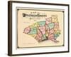 1875, Delaware County Map, Pennsylvania, United States-null-Framed Giclee Print