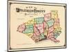 1875, Delaware County Map, Pennsylvania, United States-null-Mounted Giclee Print