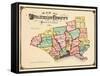 1875, Delaware County Map, Pennsylvania, United States-null-Framed Stretched Canvas