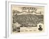 1875, Des Moines Bird's Eye View, Iowa, United States-null-Framed Giclee Print