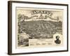 1875, Des Moines Bird's Eye View, Iowa, United States-null-Framed Giclee Print