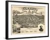 1875, Des Moines Bird's Eye View, Iowa, United States-null-Framed Giclee Print