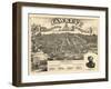 1875, Des Moines Bird's Eye View, Iowa, United States-null-Framed Premium Giclee Print