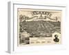 1875, Des Moines Bird's Eye View, Iowa, United States-null-Framed Premium Giclee Print