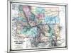 1875, Idaho, Montana and Wyoming States Map, United States-null-Mounted Giclee Print