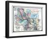 1875, Idaho, Montana and Wyoming States Map, United States-null-Framed Giclee Print